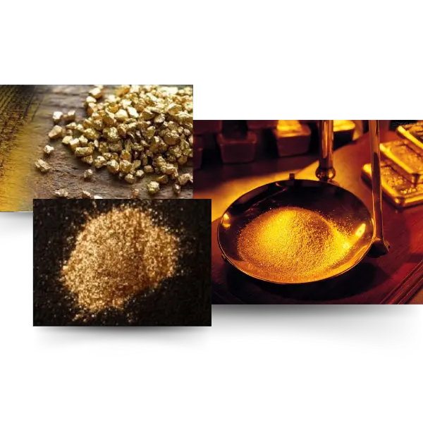 Produção de sais de ouro